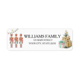 Christmas Holiday Nutcracker Address Label ラベル