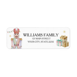 Christmas Holiday Nutcracker Address Label ラベル