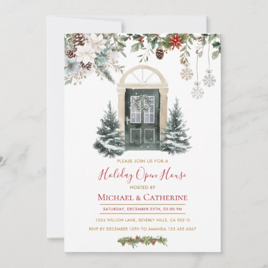 Christmas Holiday Open House Invitation 招待状 (正面)
