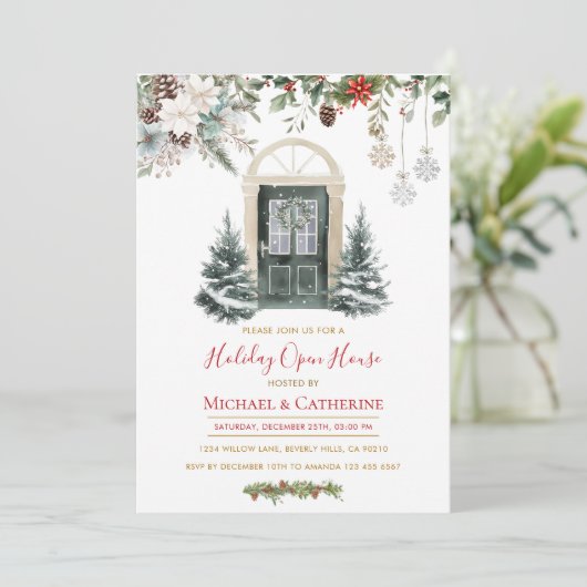 Christmas Holiday Open House Invitation 招待状 (スタンド正面)