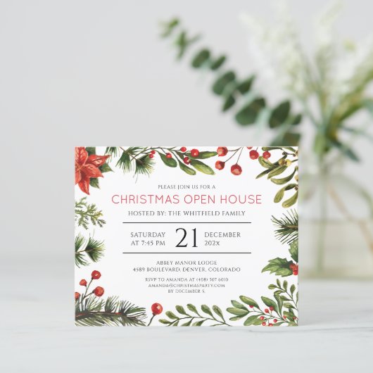 Christmas Holiday Open House Party Invitation (スタンド正面)