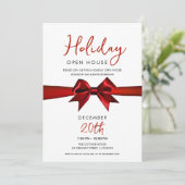 Christmas Holiday Open House Red Bow  招待状 (スタンド正面)