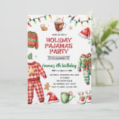 Christmas Holiday Pajama Party Invitation 招待状 (スタンド正面)