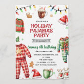 Christmas Holiday Pajama Party Invitation 招待状 (正面)