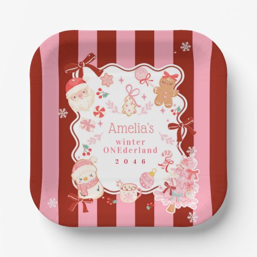 Christmas Holiday Paper Plate for Any Events ペーパープレート (正面)