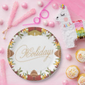 Christmas Holiday Paper Plates – Festive Dinner ペーパープレート (パーティー)