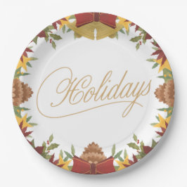 Christmas Holiday Paper Plates – Festive Dinner ペーパープレート