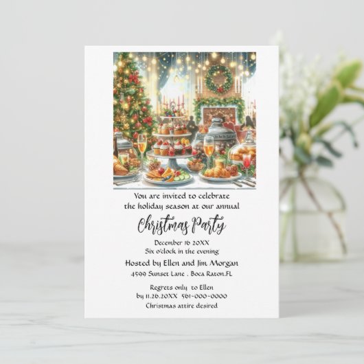 Christmas Holiday Party Festive  招待状 (スタンド正面)