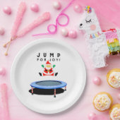 Christmas Holiday Party Trampoline ペーパープレート (パーティー)