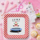 Christmas Holiday Party Trampoline ペーパープレート (パーティー)