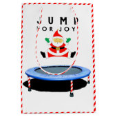 Christmas Holiday Party Trampoline ミディアムペーパーバッグ (正面)