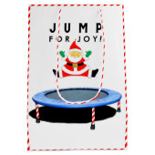 Christmas Holiday Party Trampoline ミディアムペーパーバッグ (裏面)