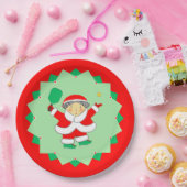 Christmas Holiday Pickleball Party ペーパープレート (パーティー)