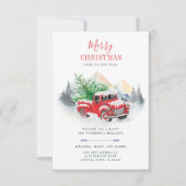 Christmas Holiday Red Truck Moving Announcement (正面)