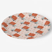Christmas Holiday Santa's Mail Truck Paper Plates ペーパープレート (アングル)