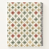 Christmas Holiday Snowflakes Pattern Personalized ノートブック (裏面)