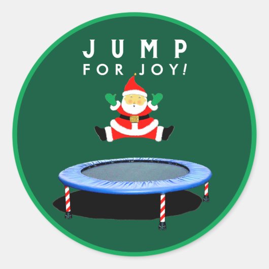 Christmas Holiday Trampoline Gymnastics ラウンドシール (正面)