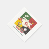 Christmas Holiday Vegas Casino Poker Night Party スタンダードカクテルナプキン (角)