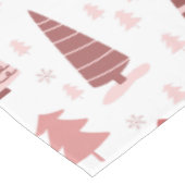 Christmas Holiday Watercolor Pink  Rose gold Tree  テーブルクロス (アングル)