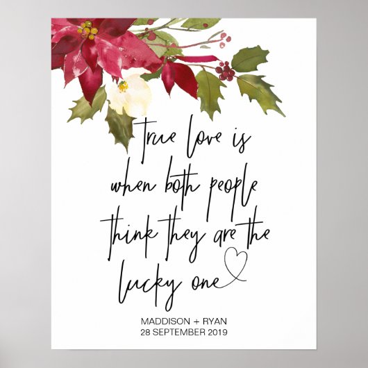 Christmas Holiday Wedding True Love Welcome ポスター (正面)