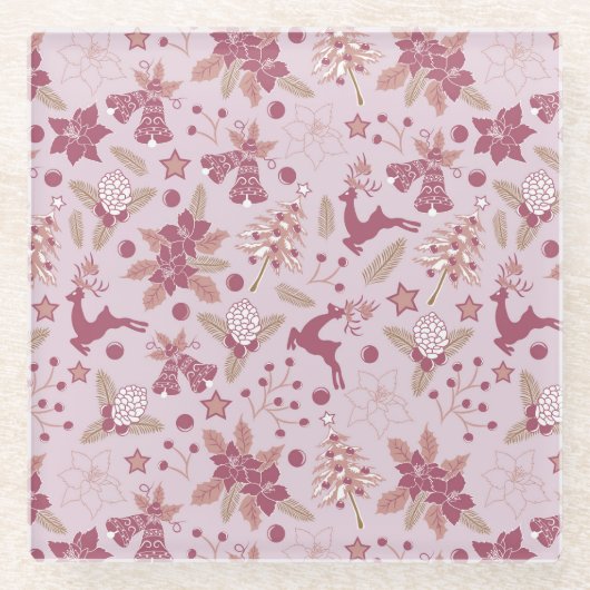 Christmas holidays ガラスコースター (正面)