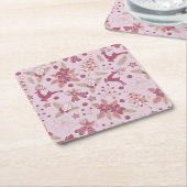 Christmas holidays スクエアペーパーコースター (アングル)