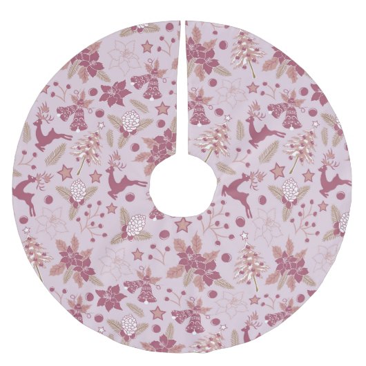 Christmas holidays ブラッシュドポリエステルツリースカート (正面)