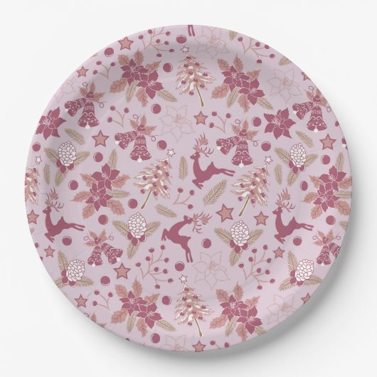 Christmas holidays ペーパープレート (正面)