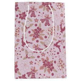 Christmas holidays ミディアムペーパーバッグ