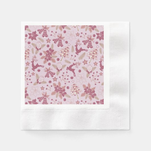 Christmas holidays 縁ありカクテルナプキン (正面)