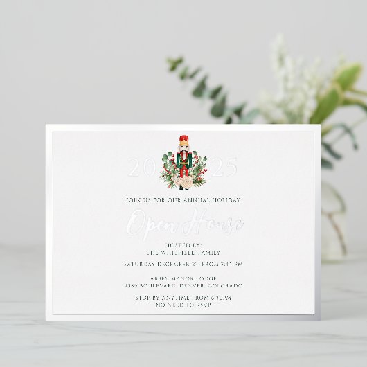 Christmas Holidays Open House Party 箔招待状 (立ち正面)