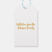 Christmas Holidays - Red, Green & Gold Stripes ギフトタグ (裏面)