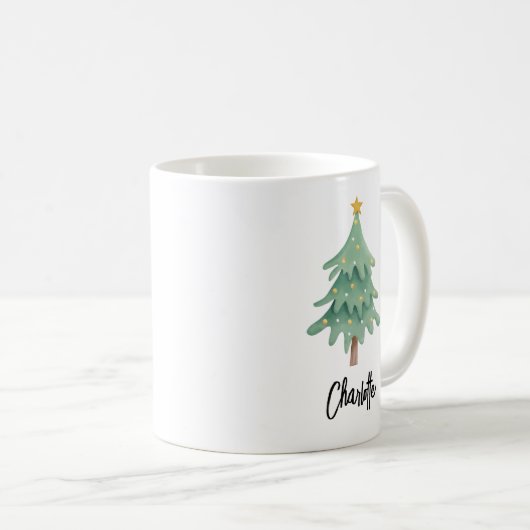 Christmas Holidays Script Personalized コーヒーマグカップ (正面右)