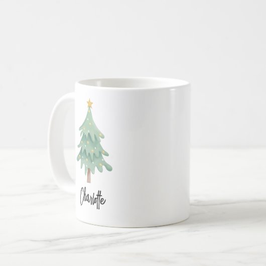 Christmas Holidays Script Personalized コーヒーマグカップ (正面左)