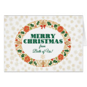 Christmas Hollyリースfrom Both of Us Snowflakes (正面横)