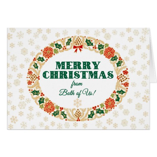 Christmas Hollyリースfrom Both of Us Snowflakes (正面横)