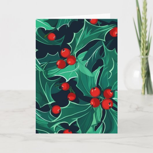 Christmas Holly カード (正面)