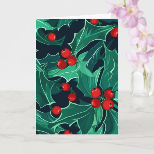 Christmas Holly カード (蘭)