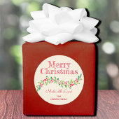 Christmas Holly Berry Homemade Food Holiday Baking ラウンドシール