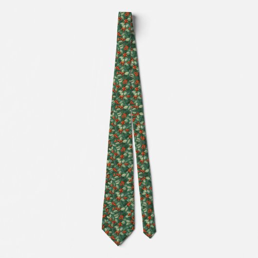 Christmas Holly Berry Neck Tie ネクタイ (正面)