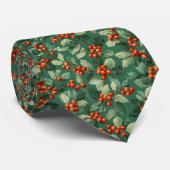 Christmas Holly Berry Neck Tie ネクタイ (ロール)