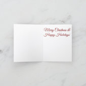 Christmas Holly & Cardinal Folded Holiday Card シーズンカード (内部)