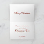 Christmas Holly Four Photo シーズンカード (内部)