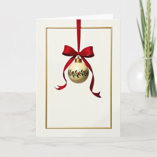 Christmas Holly Frame Card カード (正面)