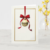 Christmas Holly Frame Card カード (黄色い花)