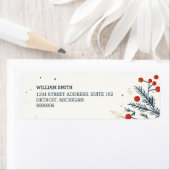 Christmas Holly Holidays ラベル (インサイチュ)