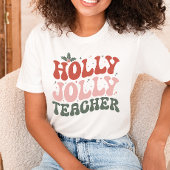 Christmas Holly Jolly Teacher Tシャツ