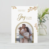 Christmas Holly Joy To The World Gold Arch Photo  シーズンカード (スタンド正面)
