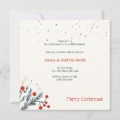 Christmas Holly Party Lunch and Gift Exchange カード (裏面)