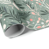 Christmas Holly Pattern ラッピングペーパー (ロールコーナー)